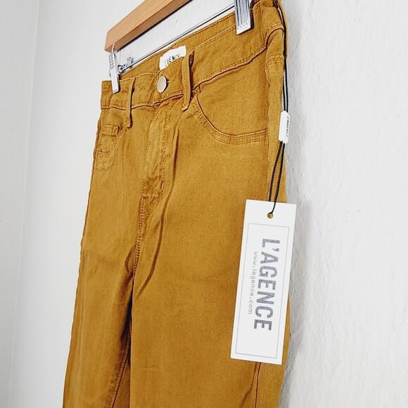 NEW L'agence Marguerite High Rise Skinny Jean Camel Tan - Picture 3 of 8